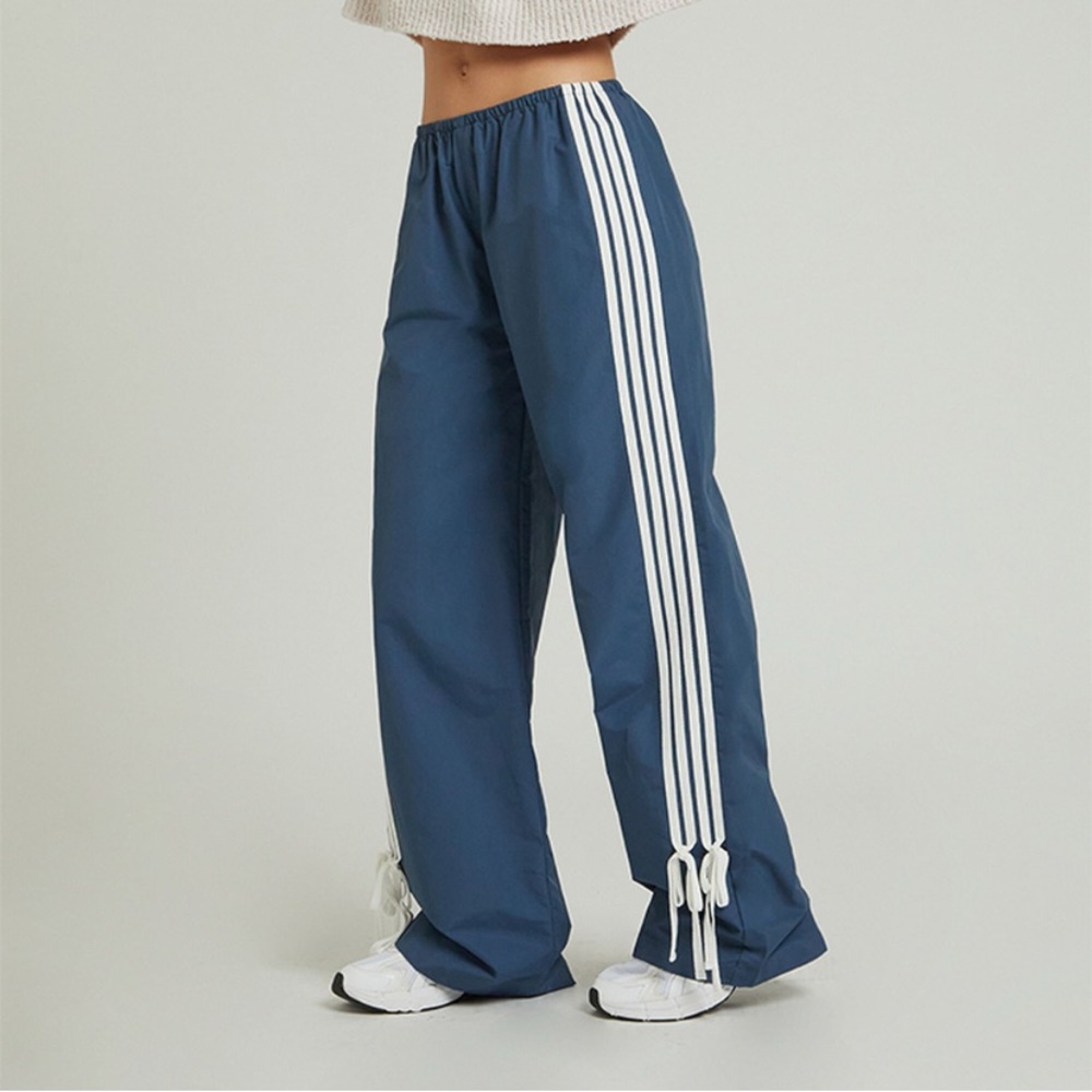 PacSun Navy Wide Leg Track Pants